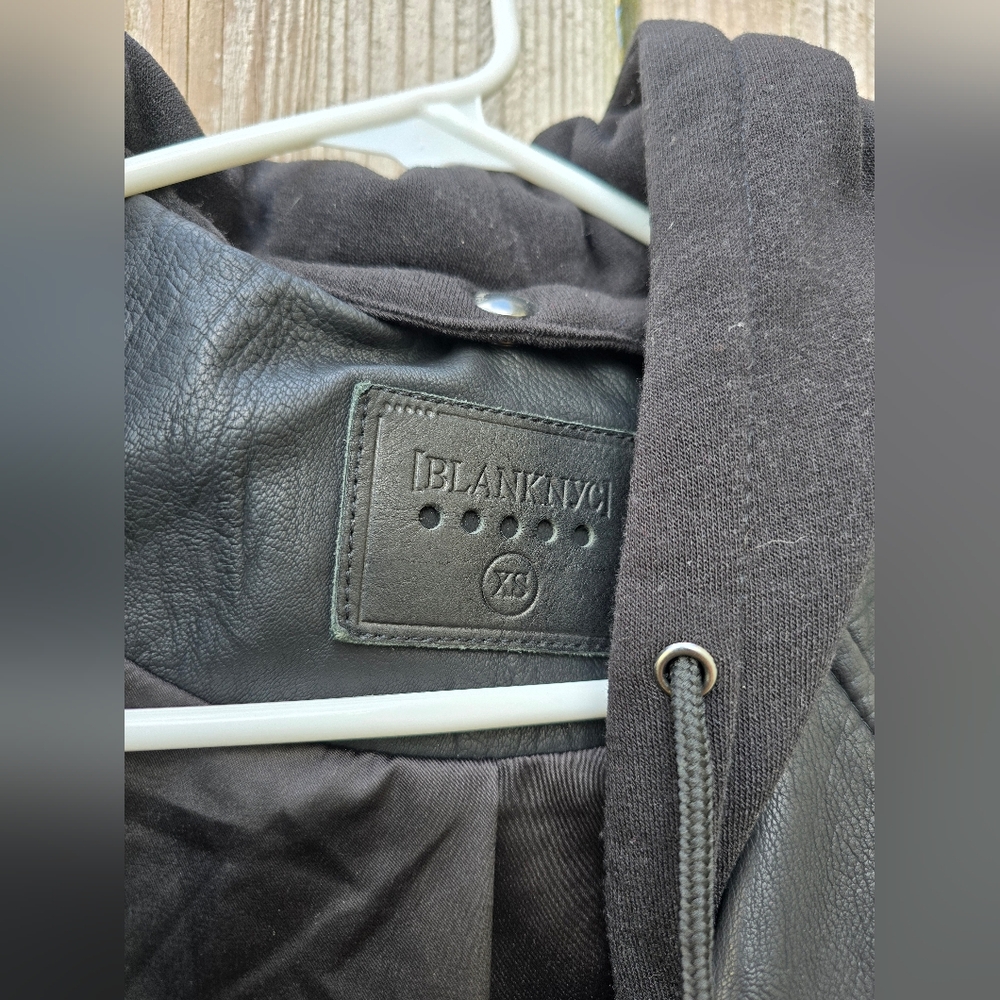 Blank Nyc Hooded Faux Leather Jacket - Picture 3 of 8